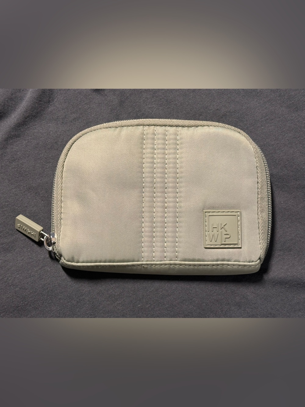 HKWP Sage Green Nyon Zip Around Wallet Pouch